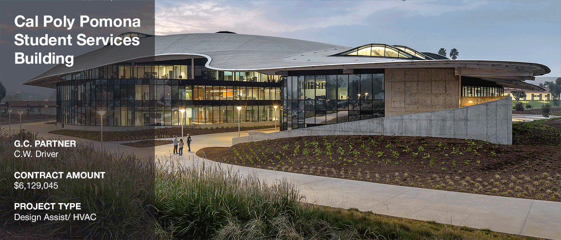 Cal Poly Pomona Student Services Building exterior.